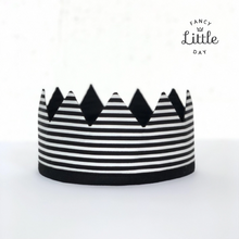 Charger l'image dans la galerie, Couronne de fête : RAYURES NOIR ET BLANC