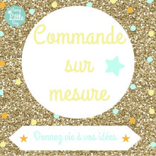 Load image into Gallery viewer, Guirlande de fanions Fais Un Vœu: en tissus lin naturel. Décoration de fête unisexe et réutilisable. Birthday Party Shop. Banner make a wish