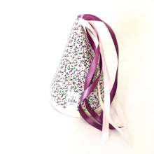 Charger l'image dans la galerie, Chapeaux fête pointu et ruban : FLEURIS LILAS