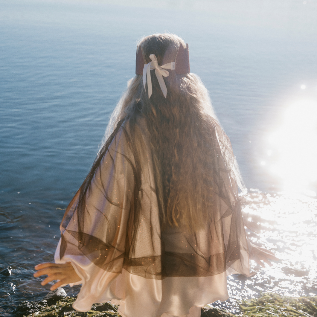 CAPE FÉÉRIQUE Marron et OR rosé