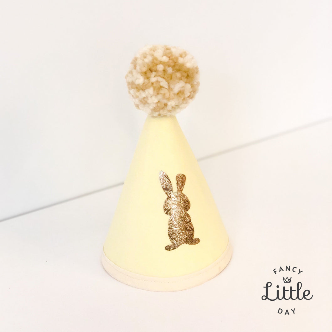 Chapeau de fête pastel : COULEUR ET POMPOM au choix